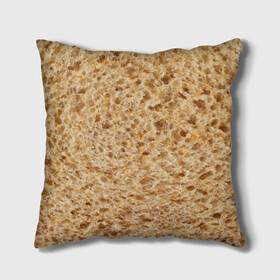 Подушка 3D с принтом Хлеб , наволочка – 100% полиэстер, наполнитель – холлофайбер (легкий наполнитель, не вызывает аллергию). | состоит из подушки и наволочки. Наволочка на молнии, легко снимается для стирки | 2020 | 2021 | еда | лаваш | плед | подарок | приколы | текстура | футболка | хлеб