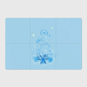 Магнитный плакат 3Х2 с принтом Зимние узоры , Полимерный материал с магнитным слоем | 6 деталей размером 9*9 см | Тематика изображения на принте: зима | зимний узор | снег. | снежинки | узоры