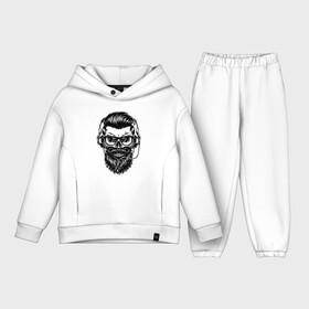 Детский костюм хлопок Oversize с принтом Hipster оператор ,  |  | beard | cool | fashion | grin | hairstyle | headphones | hipster | hype | jaw | microphone | moustache | orbits | skull | teeth | борода | глазницы | зубы | круто | микрофон | мода | наушники | оскал | очки | пасть | причёска | ус