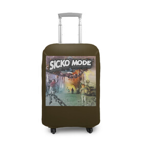 Чехол для чемодана 3D с принтом Travis scott sicko mode , 86% полиэфир, 14% спандекс | двустороннее нанесение принта, прорези для ручек и колес | Тематика изображения на принте: mode | sicko mode | travis scott