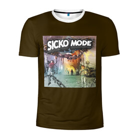 Мужская футболка 3D спортивная с принтом Travis scott sicko mode , 100% полиэстер с улучшенными характеристиками | приталенный силуэт, круглая горловина, широкие плечи, сужается к линии бедра | Тематика изображения на принте: mode | sicko mode | travis scott