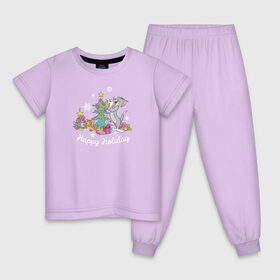 Детская пижама хлопок с принтом Tom and Jerry , 100% хлопок |  брюки и футболка прямого кроя, без карманов, на брюках мягкая резинка на поясе и по низу штанин
 | tom and jerry | vdkimel | warner bros | том и джерри