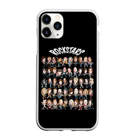 Чехол для iPhone 11 Pro матовый с принтом ROCK STARS , Силикон |  | beatles | bono | kiss | music | nirvana | queen | rock | roling stones | stars | usa | боно | джагер | звезды | кобэйн | меркьюри | музыка | озборн | разные | рок