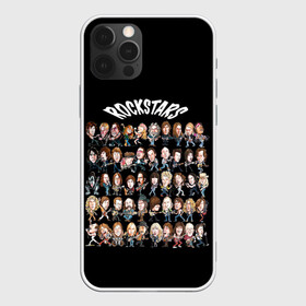 Чехол для iPhone 12 Pro с принтом ROCK STARS , силикон | область печати: задняя сторона чехла, без боковых панелей | beatles | bono | kiss | music | nirvana | queen | rock | roling stones | stars | usa | боно | джагер | звезды | кобэйн | меркьюри | музыка | озборн | разные | рок