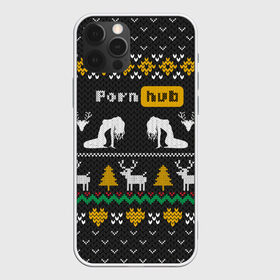 Чехол для iPhone 12 Pro Max с принтом Pornhub свитер с оленями , Силикон |  | 2021 | knit | knitted | merch | new year | sweater | ugly sweater | вязанный | вязяный | зимний | лого | логотип | мерч | новый год | олени | рождественский | рождественский свитер | рождес