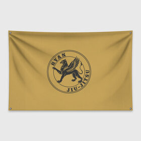 Флаг-баннер с принтом Райан джиу-джитсу , 100% полиэстер | размер 67 х 109 см, плотность ткани — 95 г/м2; по краям флага есть четыре люверса для крепления | борьба | восточные единоборства | джиу джитсу | единоборства | спорт.