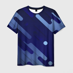 Мужская футболка 3D с принтом Абстрактные линии , 100% полиэфир | прямой крой, круглый вырез горловины, длина до линии бедер | абстракция | градиентные линии | линии | полосы | точки