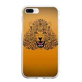 Чехол для iPhone 7Plus/8 Plus матовый с принтом Леопард , Силикон | Область печати: задняя сторона чехла, без боковых панелей | big cat | cat | leopard | кот | кошка | леопард