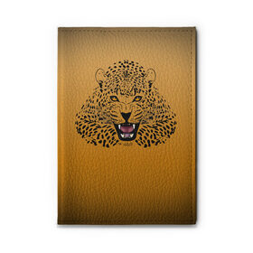 Обложка для автодокументов с принтом Леопард , натуральная кожа |  размер 19,9*13 см; внутри 4 больших “конверта” для документов и один маленький отдел — туда идеально встанут права | big cat | cat | leopard | кот | кошка | леопард