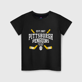 Детская футболка хлопок с принтом Pittsburgh Penguins , 100% хлопок | круглый вырез горловины, полуприлегающий силуэт, длина до линии бедер | Тематика изображения на принте: hockey | nhl | penguins | pittsburg | pittsburgh | pittsburgh penguins | usa | нхл | пингвинз | питтсбург | питтсбург пингвинз | спорт | сша | хоккей | шайба