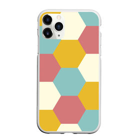 Чехол для iPhone 11 Pro Max матовый с принтом Разноцветные узоры , Силикон |  | геометрия | разноцветный | спорт | узоры | фигура | футбол | шестиугольники