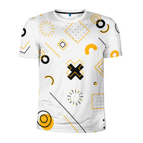 Мужская футболка 3D спортивная с принтом узоры , 100% полиэстер с улучшенными характеристиками | приталенный силуэт, круглая горловина, широкие плечи, сужается к линии бедра | крестик | круг | полоски | разноцветные | стрелки | точка | узоры