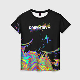 Женская футболка 3D с принтом Rainbow Dream Team , 100% полиэфир ( синтетическое хлопкоподобное полотно) | прямой крой, круглый вырез горловины, длина до линии бедер | blogger | bloggers | dream team | dream team house | dreamteam | dth | tik tok | tik tok house | блогер | блогеры | тик ток | тиктокеры