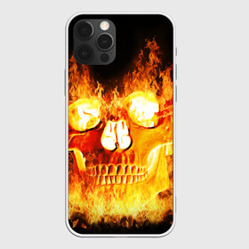 Чехол для iPhone 12 Pro Max с принтом Череп , Силикон |  | skull | огонь | пламя | череп | черепушка