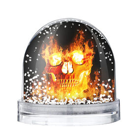 Снежный шар с принтом Череп , Пластик | Изображение внутри шара печатается на глянцевой фотобумаге с двух сторон | skull | огонь | пламя | череп | черепушка