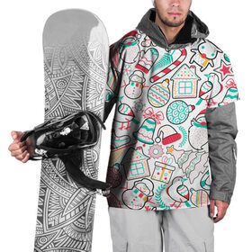 Накидка на куртку 3D с принтом Новогодняя Сказка , 100% полиэстер |  | Тематика изображения на принте: 