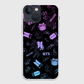 Чехол для iPhone 13 mini с принтом BTS ,  |  | bangtan boys | big hit | bts | bts army | j hope | jimin | jin | jungkook | k pop | kpop | love yourself | map of the soul | rm | suga | v | wings | автограф | бтс | к поп