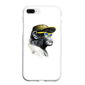 Чехол для iPhone 7Plus/8 Plus матовый с принтом Mr Ape , Силикон | Область печати: задняя сторона чехла, без боковых панелей | ape | monkey | жёлтые очки