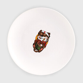 Тарелка с принтом Собачка на обеде в Японии , фарфор | диаметр - 210 мм
диаметр для нанесения принта - 120 мм | еда. | китай | лапша | макароны | малатан | мяньтяо | мясо | неотрадишинал | обед | облака | они | палочки | сиба ину | собака | солнце | тарелки | тату | шиба ину | язычок | япония