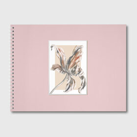 Альбом для рисования с принтом Цветок в рамке , 100% бумага
 | матовая бумага, плотность 200 мг. | ботаника | илюстрация | прямоугольник | рамка | рисунок | хлопок | цветок