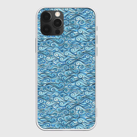 Чехол для iPhone 12 Pro Max с принтом Море волнуется , Силикон |  | foam | gradient | ocean | pattern | sea | water | waves | вода | волны | градиент | море | океан | пена | узор