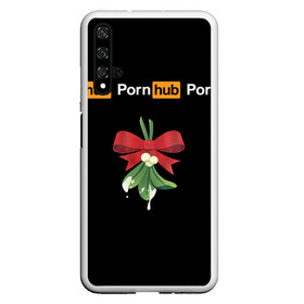 Чехол для Honor 20 с принтом XXXMAS (PornHub) , Силикон | Область печати: задняя сторона чехла, без боковых панелей | Тематика изображения на принте: brazzers | christmas | marry | new | santa | snow | winter | xmas | xxxmas | year | год | дед | мороз | новый | пронохаб | снег