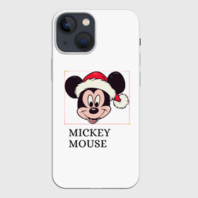 Чехол для iPhone 13 mini с принтом ВОЛШЕБНЫЙ НОВЫЙ ГОД ,  |  | mickey mouse | мультик | мышь | новый год | санта