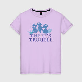 Женская футболка хлопок с принтом Threes Trouble , 100% хлопок | прямой крой, круглый вырез горловины, длина до линии бедер, слегка спущенное плечо | brave | merida | pixar | vdzabma | мерида | пиксар | храбрая | храбрая сердцем