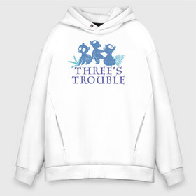 Мужское худи Oversize хлопок с принтом Threes Trouble , френч-терри — 70% хлопок, 30% полиэстер. Мягкий теплый начес внутри —100% хлопок | боковые карманы, эластичные манжеты и нижняя кромка, капюшон на магнитной кнопке | Тематика изображения на принте: brave | merida | pixar | vdzabma | мерида | пиксар | храбрая | храбрая сердцем