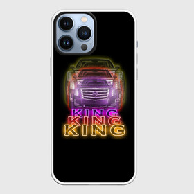 Чехол для iPhone 13 Pro Max с принтом Cadillac ,  |  | Тематика изображения на принте: cadillac | бренды | кадиллак | король | машины | моргенштерн | музыка | неон | неоновые