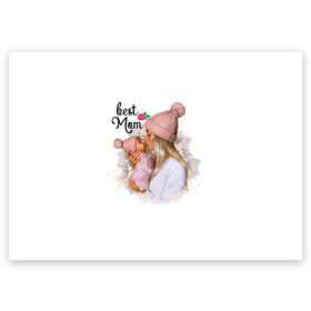Поздравительная открытка с принтом Best Mom , 100% бумага | плотность бумаги 280 г/м2, матовая, на обратной стороне линовка и место для марки
 | 2021 | best mom | mom | беременность | доченька | дочка | дочке | лучшая мама | люблю маму | любовь | мама | маме | мамочка | мамочке | мамуле | мамуля | пузожитель | рождение ребенка | самая лучшая мама | семья