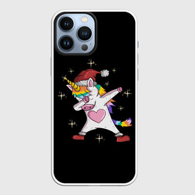 Чехол для iPhone 13 Pro Max с принтом Unicorn Dab ,  |  | Тематика изображения на принте: art | christmas | dab | heart | new year | rainbow | santa hat | stars | unicorn | арт | единорог | звезды | новый год | радуга | рождество | сердце | шапка санты