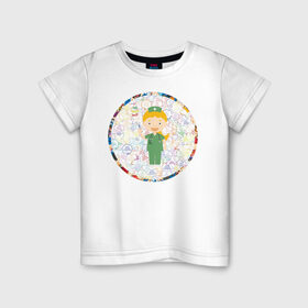 Детская футболка хлопок с принтом Медсестра АнтиПсихоВирус , 100% хлопок | круглый вырез горловины, полуприлегающий силуэт, длина до линии бедер | 