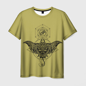 Мужская футболка 3D с принтом Скат тату , 100% полиэфир | прямой крой, круглый вырез горловины, длина до линии бедер | глаза | знаки | морские обитатели | око фараона | символы | татуировки | узоры. | электрический скат