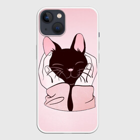 Чехол для iPhone 13 с принтом Любовь ,  |  | Тематика изображения на принте: cat | cats | heart | i | love | night | sleep | вечер | жарко | зима | кот | котенок | котик | котэ | котяра | котята | кошка | люблю | любовь | нежное | нежный | ночь | сердечко | сердце | сон | спать | тепло | холод | холодно | я