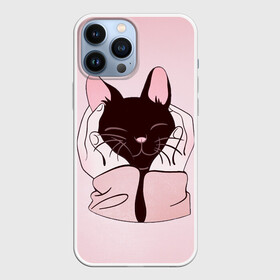 Чехол для iPhone 13 Pro Max с принтом Любовь ,  |  | Тематика изображения на принте: cat | cats | heart | i | love | night | sleep | вечер | жарко | зима | кот | котенок | котик | котэ | котяра | котята | кошка | люблю | любовь | нежное | нежный | ночь | сердечко | сердце | сон | спать | тепло | холод | холодно | я