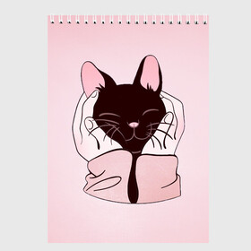 Скетчбук с принтом Любовь , 100% бумага
 | 48 листов, плотность листов — 100 г/м2, плотность картонной обложки — 250 г/м2. Листы скреплены сверху удобной пружинной спиралью | Тематика изображения на принте: cat | cats | heart | i | love | night | sleep | вечер | жарко | зима | кот | котенок | котик | котэ | котяра | котята | кошка | люблю | любовь | нежное | нежный | ночь | сердечко | сердце | сон | спать | тепло | холод | холодно | я