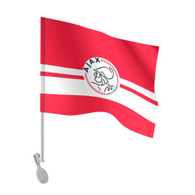 Флаг для автомобиля с принтом AJAX AMSTERDAM , 100% полиэстер | Размер: 30*21 см | ajax | amsterdam | football | holland | red | sport | team | white | амстердам | аякс | гол | голландия | красный | логотип | мяч | нидерланды | полосы | спорт | футбол