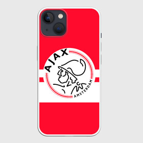 Чехол для iPhone 13 с принтом AJAX AMSTERDAM ,  |  | ajax | amsterdam | football | holland | red | sport | team | white | амстердам | аякс | гол | голландия | красный | логотип | мяч | нидерланды | полосы | спорт | футбол