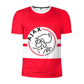 Мужская футболка 3D спортивная с принтом AJAX AMSTERDAM , 100% полиэстер с улучшенными характеристиками | приталенный силуэт, круглая горловина, широкие плечи, сужается к линии бедра | Тематика изображения на принте: ajax | amsterdam | football | holland | red | sport | team | white | амстердам | аякс | гол | голландия | красный | логотип | мяч | нидерланды | полосы | спорт | футбол