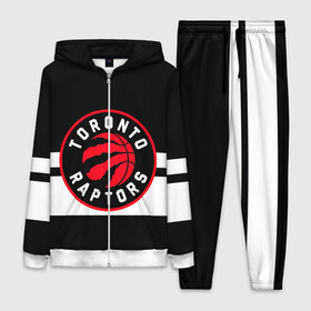 Женский костюм 3D с принтом TORONTO RAPTORS ,  |  | basketball | canada | logo | nba | raptors | sport | team | toronto | usa | баскетбол | канада | логотип | мяч | нба | полосы | рэпторс | спорт | сша | торонто | черный