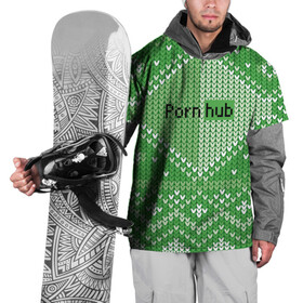 Накидка на куртку 3D с принтом PornHub , 100% полиэстер |  | cool | fashion | green | hype | pattern | rdmerryhab | зеленый | круто | мода | узор | хайп