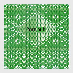 Магнитный плакат 3Х3 с принтом PornHub , Полимерный материал с магнитным слоем | 9 деталей размером 9*9 см | cool | fashion | green | hype | pattern | rdmerryhab | зеленый | круто | мода | узор | хайп