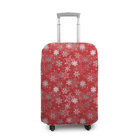 Чехол для чемодана 3D с принтом Снежинки , 86% полиэфир, 14% спандекс | двустороннее нанесение принта, прорези для ручек и колес | merry christmas | дед мороз | ёлка | зима | зимние узоры | мороз | новый год | подарок | праздник | рождество | с новым годом | салют | санта клаус | свитер с оленями | снег | снеговик | снегурочка | снежинки