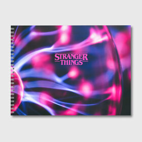 Альбом для рисования с принтом STRANGER THINGS (S) , 100% бумага
 | матовая бумага, плотность 200 мг. | stranger things | очень странные дела