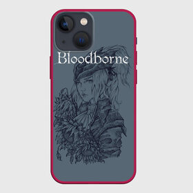 Чехол для iPhone 13 mini с принтом Bloodborne ,  |  | Тематика изображения на принте: dark souls | demon souls | demons souls | demons souls remastered | git gud | гит гуд | дарк соулз | демон соулз