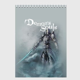 Скетчбук с принтом Demons souls , 100% бумага
 | 48 листов, плотность листов — 100 г/м2, плотность картонной обложки — 250 г/м2. Листы скреплены сверху удобной пружинной спиралью | Тематика изображения на принте: dark souls | demon souls | demons souls | demons souls remastered | git gud | гит гуд | дарк соулз | демон соулз