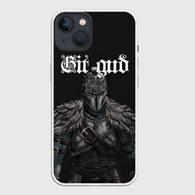 Чехол для iPhone 13 с принтом Git gud ,  |  | Тематика изображения на принте: dark souls | demon souls | demons souls | demons souls remastered | git gud | гит гуд | дарк соулз | демон соулз