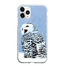Чехол для iPhone 11 Pro Max матовый с принтом Зимняя птица , Силикон |  | Тематика изображения на принте: животные | звери | зима | зимний | зимняя | лес | природа | птица | сова