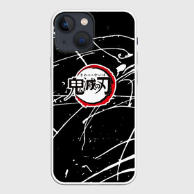 Чехол для iPhone 13 mini с принтом Demon Slayer: Kimetsu no Yaiba ,  |  | anime | demon slayer | аниме | демон | манга | мультик | мультфильм | надпись на японском | танджиро камадо